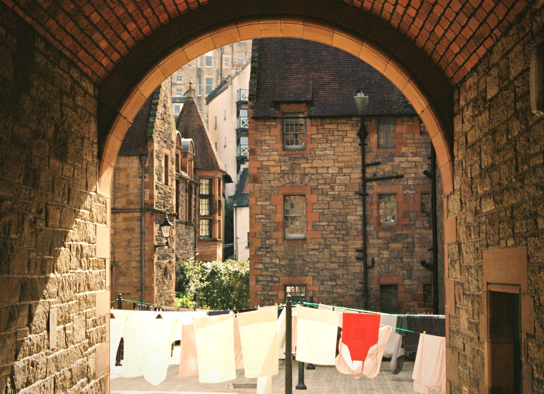 Edinburgh stone arch Dean Village Scotland — travel film photography
